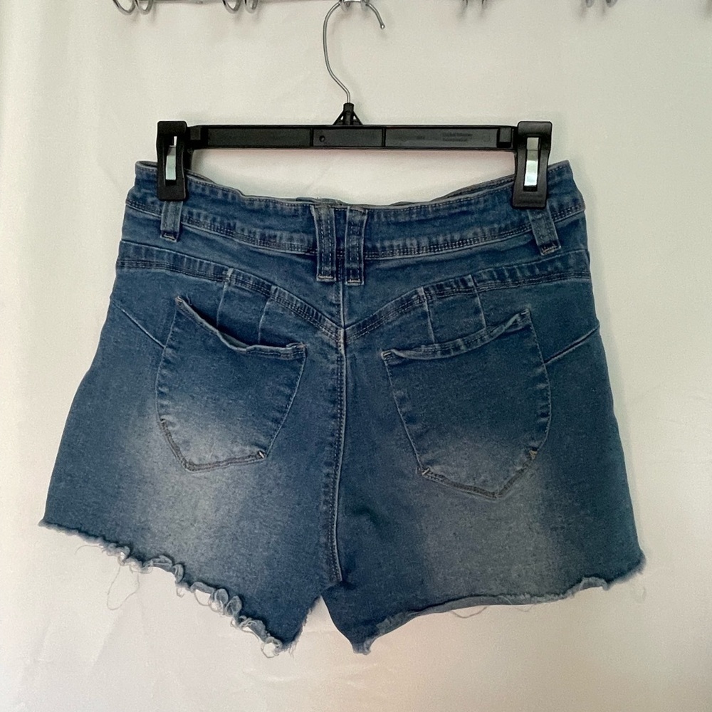 YMI Blue Jean Shorts with Distressed Look​​​ - Picture 4 of 5